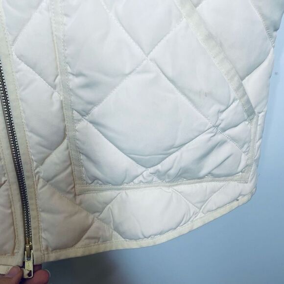 J Crew Quilted Puffer Vest Down‎ Filled Cream Off White S Small Style 92465 - Picture 6 of 8